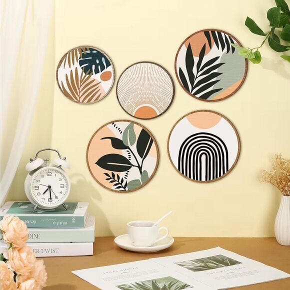 Boho Wall Art Decor, 5 Pcs - Picture 4 of 6